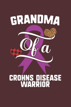 Grandma Of A Crohns Disease Warrior: Crohns Disease Awareness Leopard Buffalo Plaid Family Gift