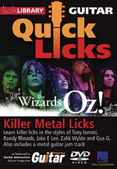 DVD Killer Metal Licks (the Wizards of Oz!) - Quick Licks: Style: Tony Iommi, Randy Rhoads, Jake E. Lee, Zakk Wylde, Gus G. Book