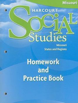 Paperback Harcourt Social Studies: Homework & Practice Book, Student Edition Grade 4 Book