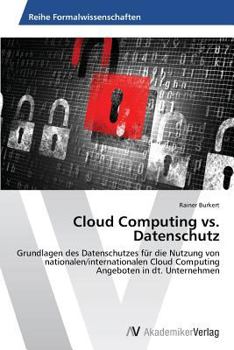 Paperback Cloud Computing vs. Datenschutz [German] Book