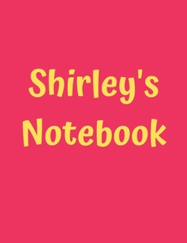 Paperback Shirley's Notebook: Pink Cover, College Ruled, 100 Sheets, 8.5" x 11" (Letter Size), White Paper Book