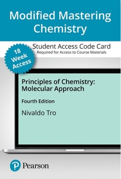 Misc. Modified Mastering Chemistry with Pearson Etext -- Access Card -- Principles of Chemistry: A Molecular Approach (18-Weeks) Book