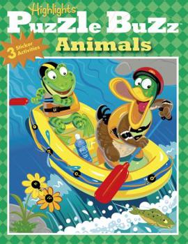 Paperback Puzzle Buzz: Animals [With Stickers] Book