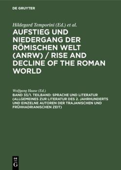 Hardcover Sprache und Literatur (Allgemeines zur Literatur des 2. Jahrhunderts und einzelne Autoren der trajanischen und frühhadrianischen Zeit) (German Edition) [German] Book