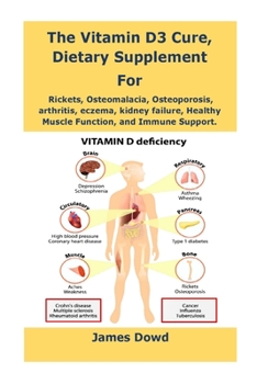 Paperback The Vitamin D3 Cure, Dietary supplement for Rickets, Osteomalacia, Osteoporosis, arthritis, eczema, kidney failure, Healthy Muscle Function, and Immun Book