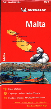 Map Michelin Malta Map 801 Book
