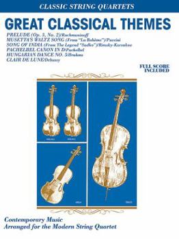 Paperback Great Classical Themes: Full Score & Parts (Classic String Quartets) Book