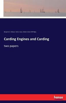 Paperback Carding Engines and Carding: two papers Book