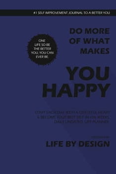 Paperback Do More of What Makes You Happy, Start Each Day With A Grateful Heart, Undated Daily Planner, Blank Write-in (Blue) Book