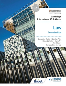 Paperback Cambridge International as and a Level Law Second Edition: Hodder Education Group Book