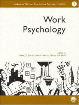 Paperback A Handbook of Work and Organizational Psychology: Volume 2: Work Psychology Book