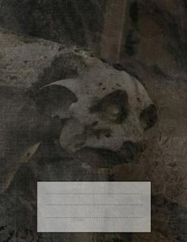 Paperback College Ruled Notebook: Gargoyle 8.5x11 Book