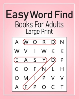 Paperback Easy Word Find Books For Adults Large Print: word find Fun and Educational Makes a great Easter gift [Large Print] Book