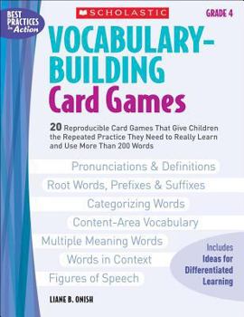 Paperback Vocabulary-Building Card Games: Grade 4 Book