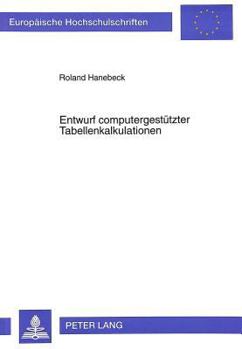 Hardcover Entwurf Computergestuetzter Tabellenkalkulationen [German] Book