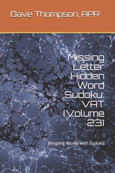 Paperback Missing Letter Hidden Word Sudoku: VAT (Volume 23): Mingling Words with Sudoku Book