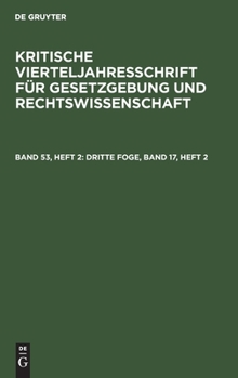 Hardcover Dritte Foge, Band 17, Heft 2 [German] Book