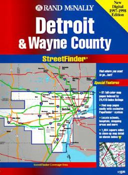 Spiral-bound Rand McNally Streetfinder Detroit and Wayne Counties, MI Book