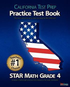 Paperback California Test Prep Practice Test Book Star Math Grade 4 Book