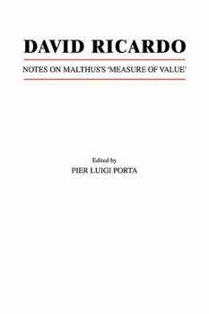 Paperback David Ricardo: Notes on Malthus's 'Measure of Value' Book