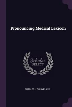 Paperback Pronouncing Medical Lexicon Book