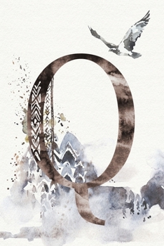 Monthly Planner with Monogram Letter Q: Personalized Undated Calendar (Ethnic Design)