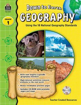 Paperback Down to Earth Geography, Grade 1 [With CDROM] Book