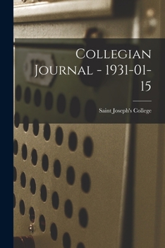 Paperback Collegian Journal - 1931-01-15 Book