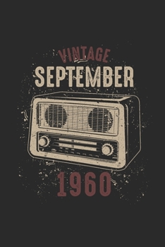 Paperback Vintage September 1960: Blank Lined Notebook - Journal for Birthday Gift Idea Book