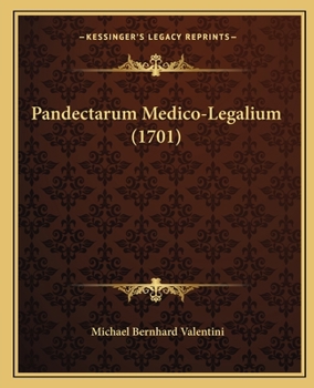 Paperback Pandectarum Medico-Legalium (1701) [Latin] Book