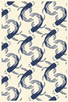 Paperback Japanese Koi Pattern: Dot Grid Journal or Notebook (6x9 Inches) with 120 Pages Book