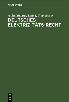 Hardcover Deutsches Elektrizitäts-Recht [German] Book