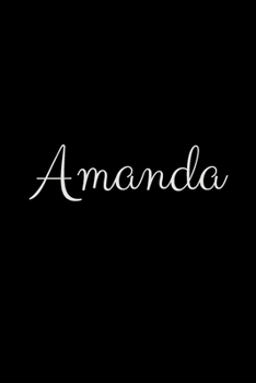Amanda: notebook with the name on the cover, elegant, discreet, official notebook for notes