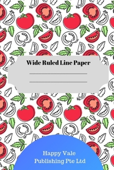 Paperback Cute Tomato Theme Wide Ruled Line Paper Book
