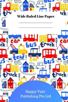 Paperback Cute Truck Theme Wide Ruled Line Paper Book