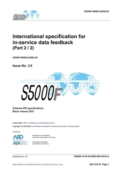 Hardcover S5000F, International specification for in-service data feedback, Issue 3.0 (Part 2/2): S-Series 2021 Block Release Book