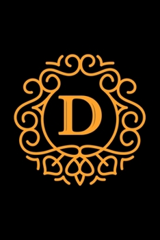 D: monogram initial Letter D - Personalized Initial Monogram Letter D  College Ruled Notebook - 6 x 9 inch Pocket Size: Cute Alphabet Vintage ...