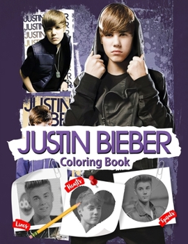Paperback Justin Bieber Lines Spirals Hearts Coloring Book