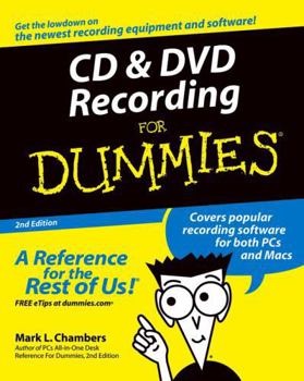 Paperback CD and DVD Recording for Dummies Book