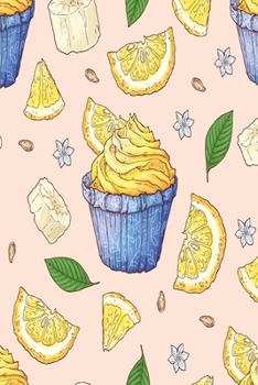 Yellow Cupcake: Dot Grid 6x9 Dotted Bullet Journal and Notebook with fruity cupcake 120 Pages