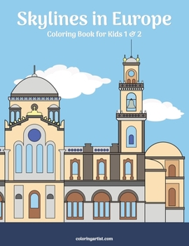 Paperback Skylines in Europe Coloring Book for Kids 1 & 2 Book