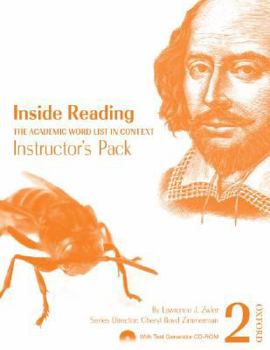 Paperback Inside Reading Instructor's Pack 2: The Academic Word List in Context [With CDROM] Book