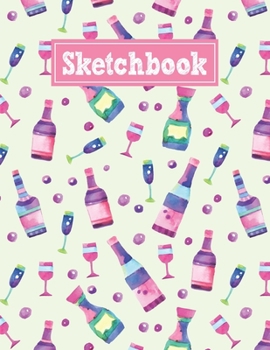 Sketchbook: 8.5 x 11 Notebook for Creative Drawing and Sketching Activities with Watercolor Alcohol Themed Cover Design