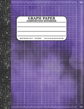 Graph Paper Composition Notebook: Math and Science Lover Graph Paper Cover Watercolor Purple (Quad Ruled 5 squares per inch, 120 pages) Birthday Gifts For Math Lover Teacher,Student Notebook