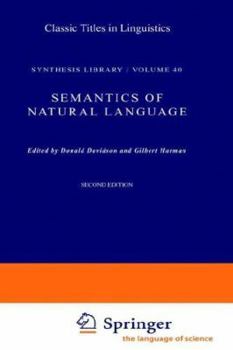 Hardcover Semantics of Natural Language Book