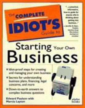 Paperback Complete Idiot's Guide to Starting Your Own Business Book