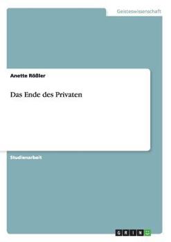 Paperback Das Ende des Privaten [German] Book
