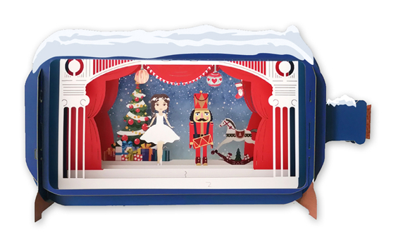 Office Product Message in a Bottle the Nutcracker 3D Pop Up Christmas Card Book