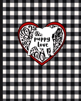 Paperback Puppy Love: 8x10 Combo Dot Grid and Dotted-Line Notebook and Journal Book