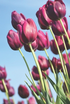 Journal: 150 Dot Grid Sheets, 6x9 Inches, Purple Tulips, Plan Your Day and Organize Your Life, Tracker, Productivity, Diary, Notebook